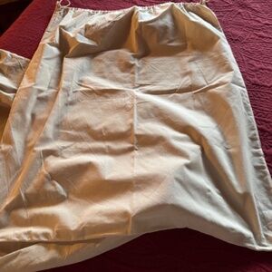 Large cream color drawstring hamper bag NEW